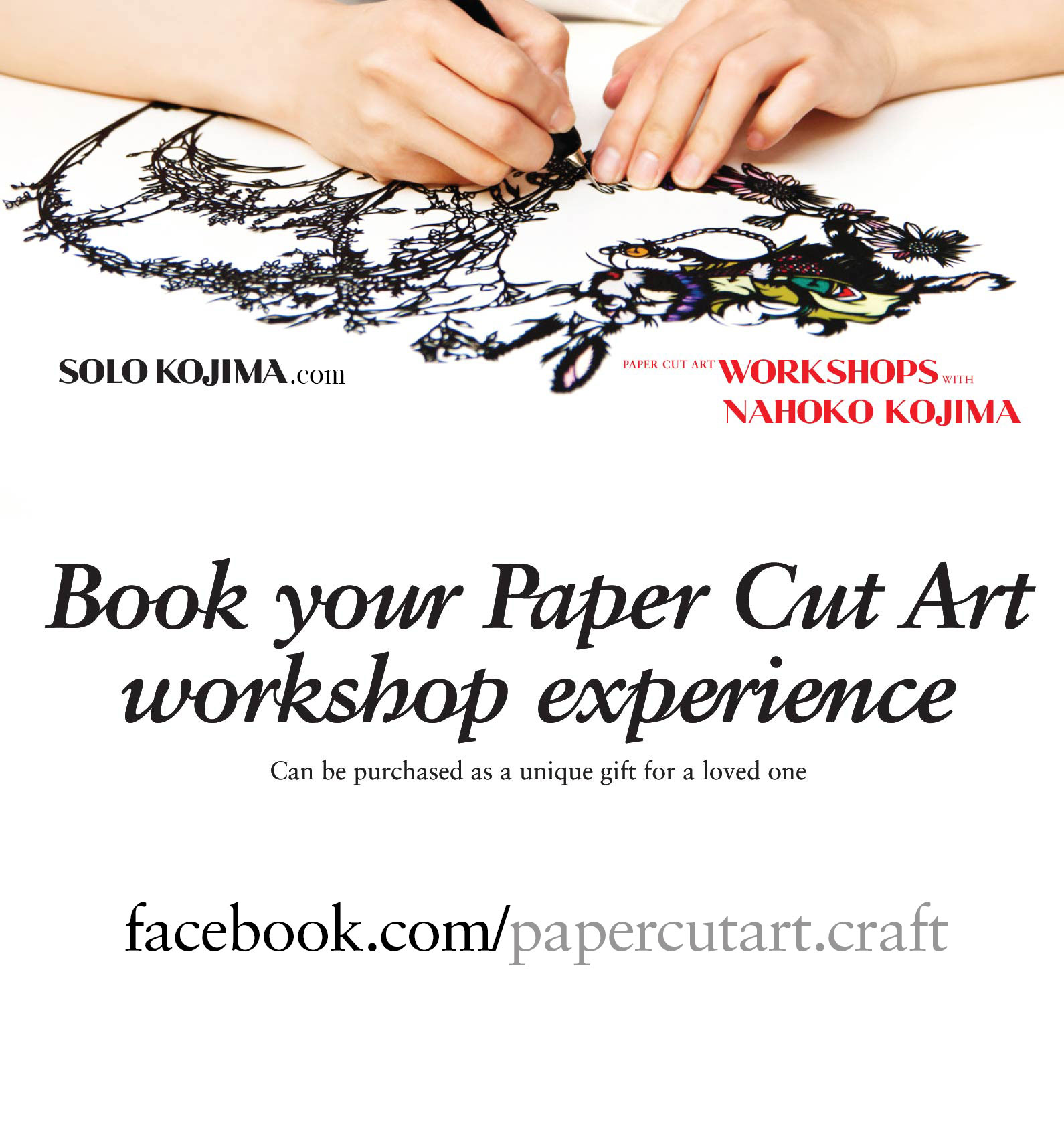 Paper cut art workshops with Nahoko Kojima