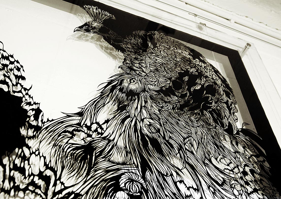 peacock Paper Cut Art - Nahoko Kojima